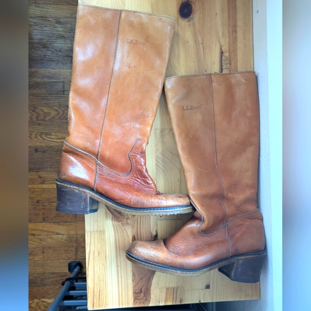 Vintage L.L. Bean Lined Leather Boots